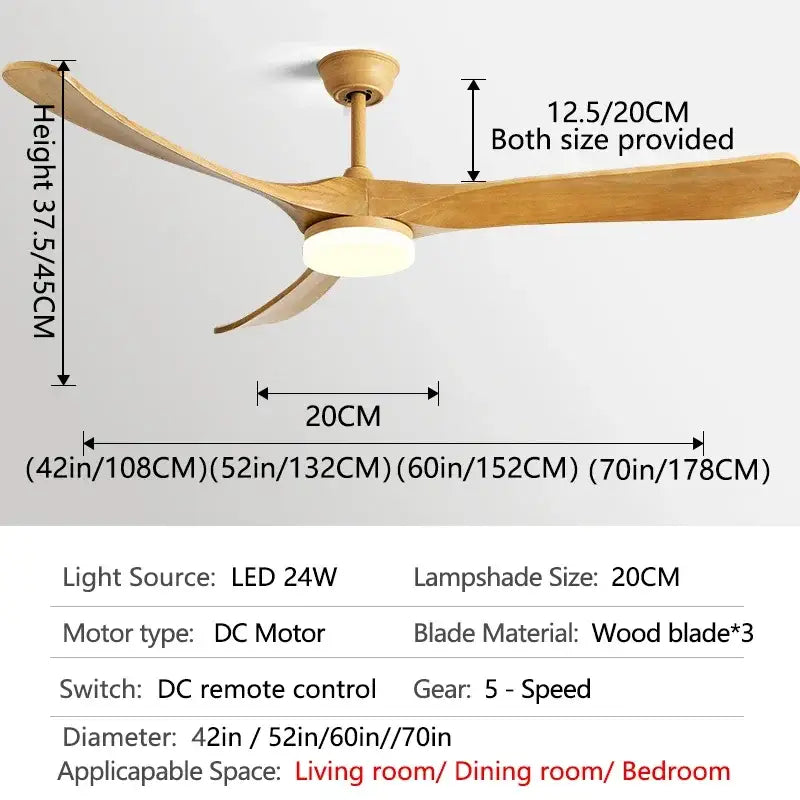Modern luxury black and dark brown wooden ceiling fan living room