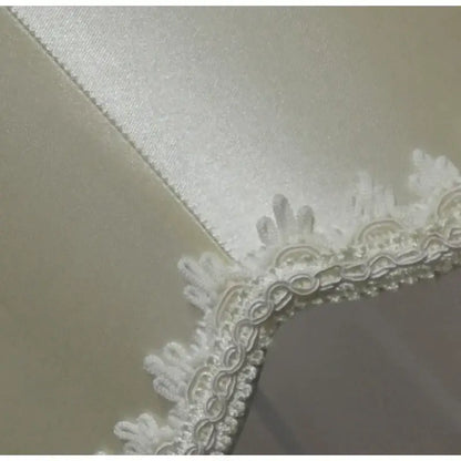 Modern luxury cream fringed cloth lampshade bedroom lace decor