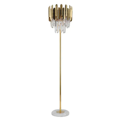 Modern luxury crystal gold floor lamp for living room