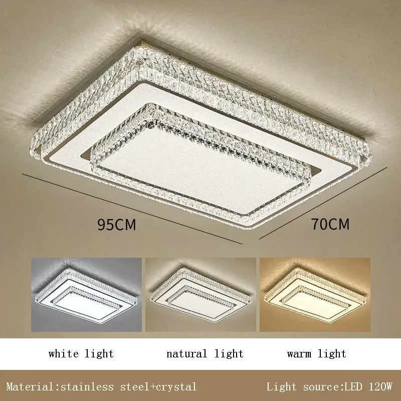 Modern luxury crystal led ceiling lamp bedroom chandelier