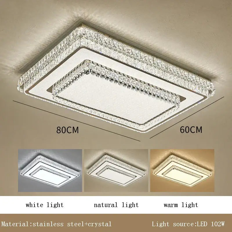 Modern luxury crystal led ceiling lamp bedroom chandelier