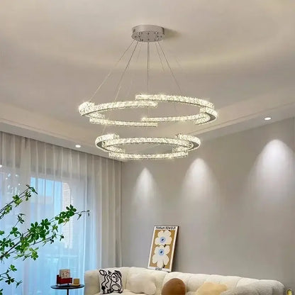 Modern luxury crystal led chandelier – foyer pendant light