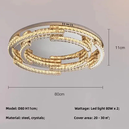 Modern luxury crystal led chandelier – foyer pendant light