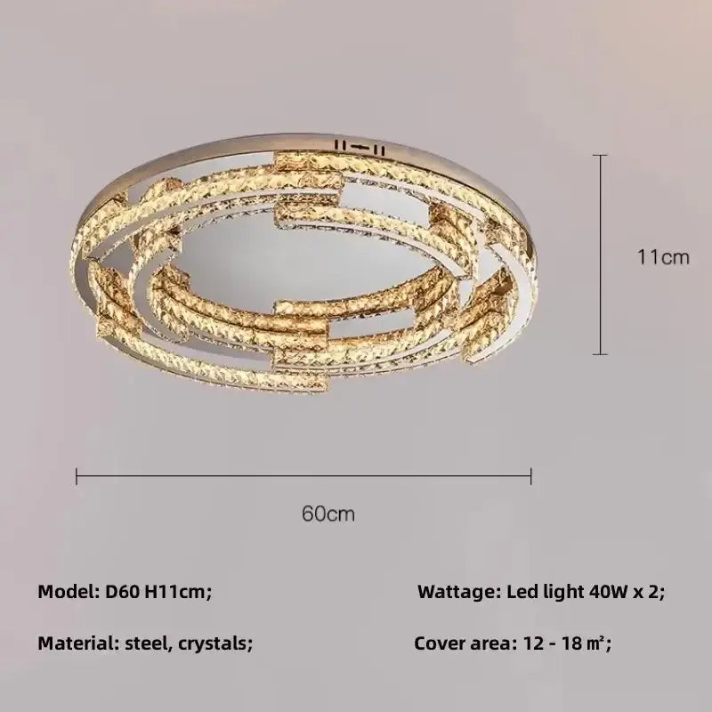 Modern luxury crystal led chandelier – foyer pendant light