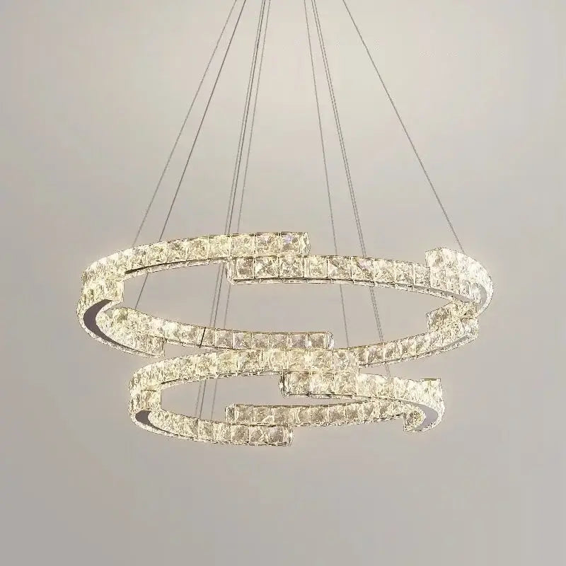 Modern luxury crystal led chandelier – foyer pendant light