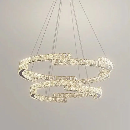 Modern luxury crystal led chandelier – foyer pendant light