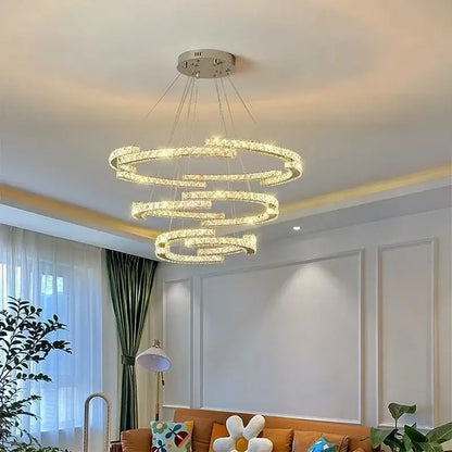 Modern luxury crystal led chandelier – foyer pendant light
