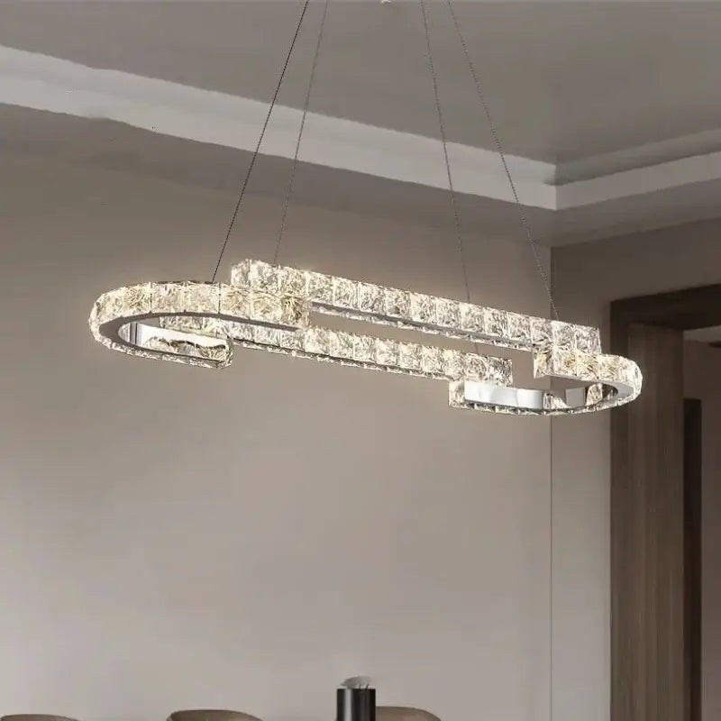 Modern luxury crystal led chandelier – foyer pendant light