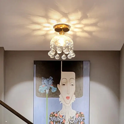 Modern luxury crystal glass ceiling lamp living room light