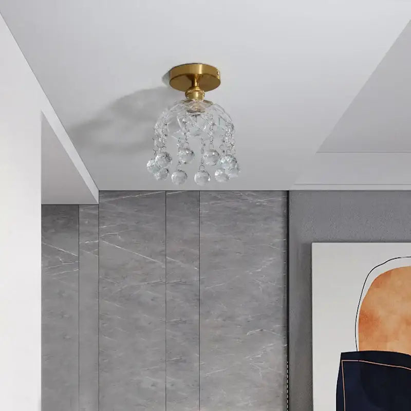 Modern luxury crystal glass ceiling lamp living room light