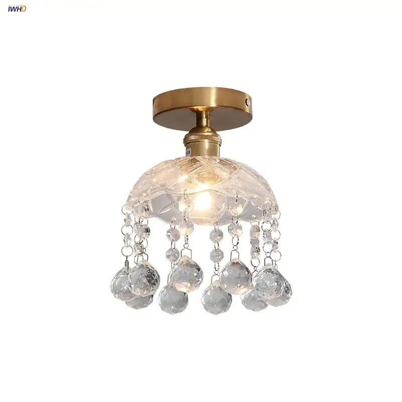 Modern luxury crystal glass ceiling lamp living room light
