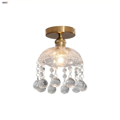 Modern luxury crystal glass ceiling lamp living room light