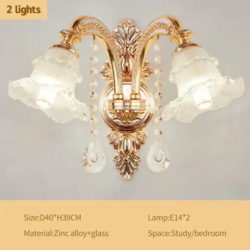 Modern luxury gold crystal ceiling chandelier living room flower light