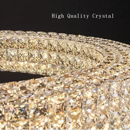 Modern luxury gold crystal led ceiling chandelier living room