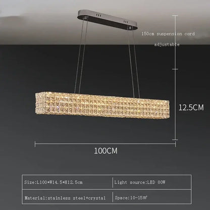 Modern luxury gold crystal led ceiling chandelier living room