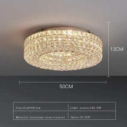 Modern luxury gold crystal led ceiling chandelier living room