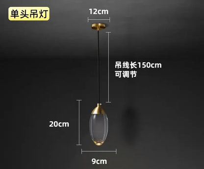 Modern luxury gold crystal led wall light bedroom sconce
