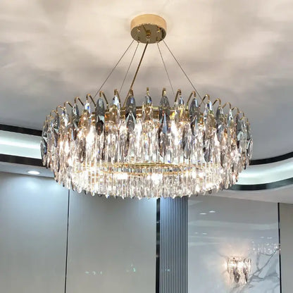 Modern luxury gold crystal atmosphere chandelier dining room
