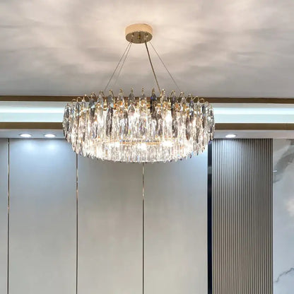 Modern luxury gold crystal atmosphere chandelier dining room