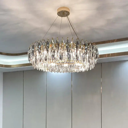 Modern luxury gold crystal atmosphere chandelier dining room