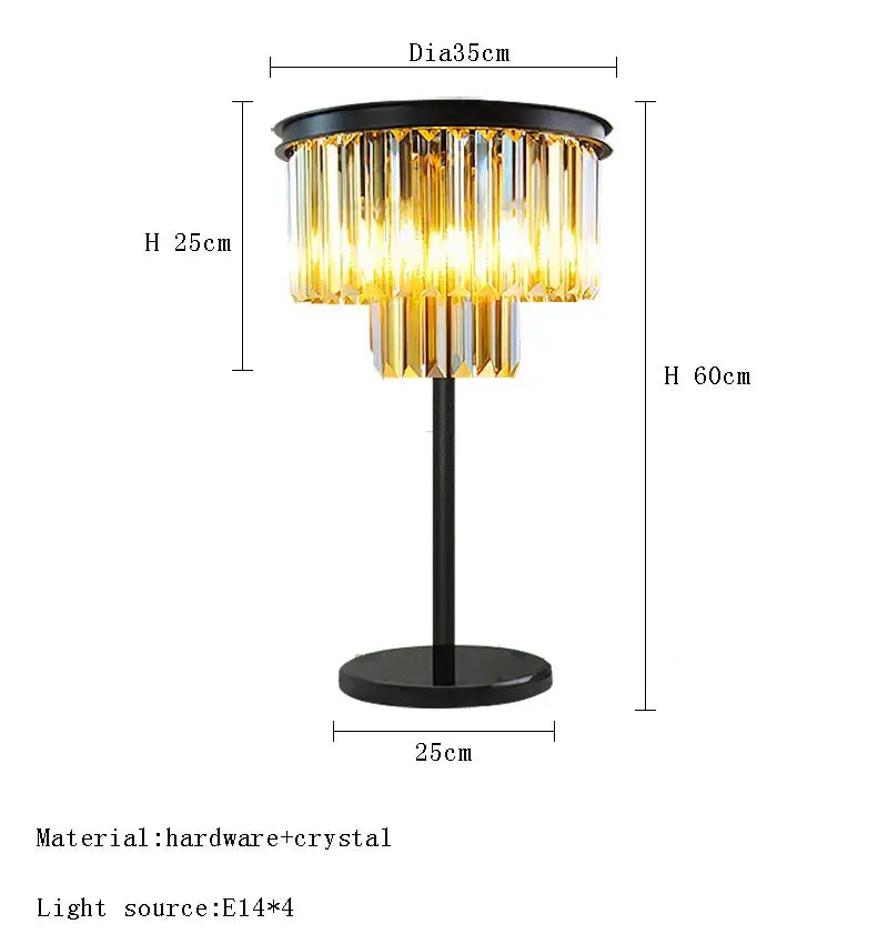 Modern luxury gray crystal black standing light living room lamp