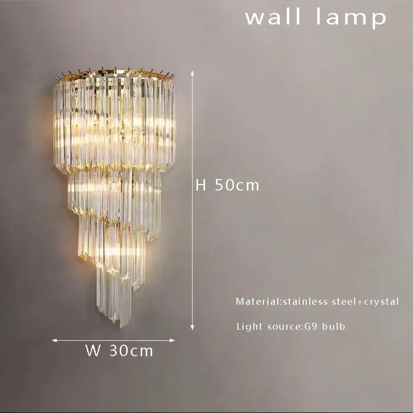 Modern luxury gray crystal black standing light living room lamp