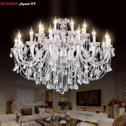 Modern luxury lighting crystal candle chandelier for dining room