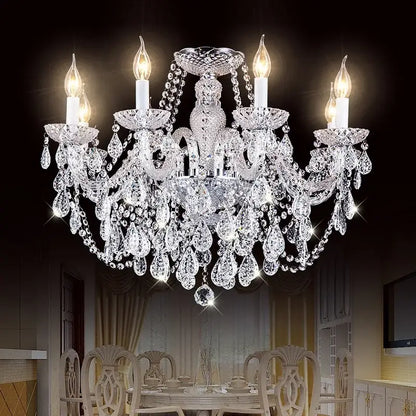 Modern luxury lighting crystal candle chandelier for dining room
