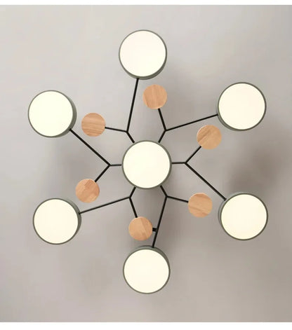 DecorBites™ Modern Macaron Ceiling Chandelier with 3-Color Dimming
