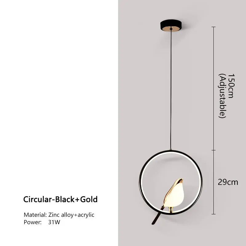 DecorBites™ Modern Magpie Bird LED Pendant Lights