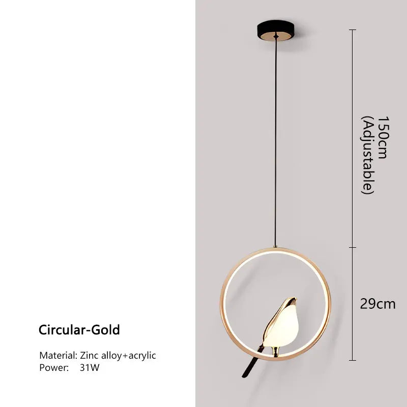 DecorBites™ Modern Magpie Bird LED Pendant Lights