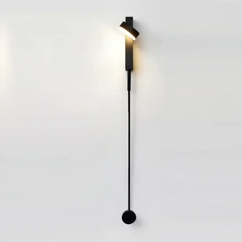 Modern marble and black rotation led wall lamp bedroom light fixture