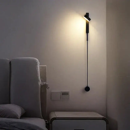 Modern marble black rotating led wall lamp bedroom sconce