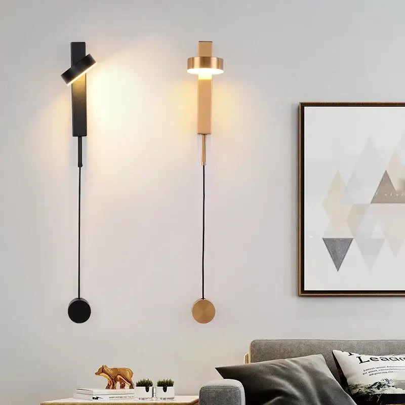 Modern marble black rotating led wall lamp bedroom sconce