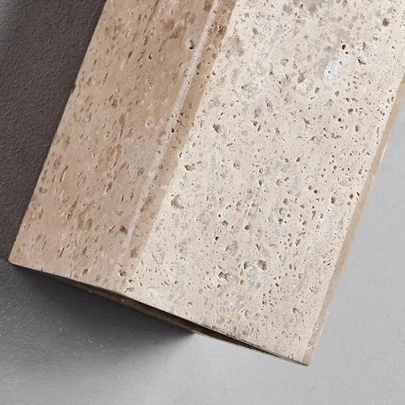 Modern marble cuboid stone led wall lamp bedroom sconce set