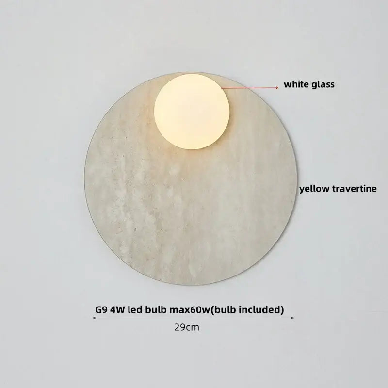 Modern marble glass globe led wall lamp bathroom mirror light