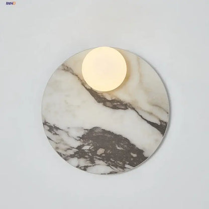 Modern marble glass globe led wall lamp bathroom mirror light