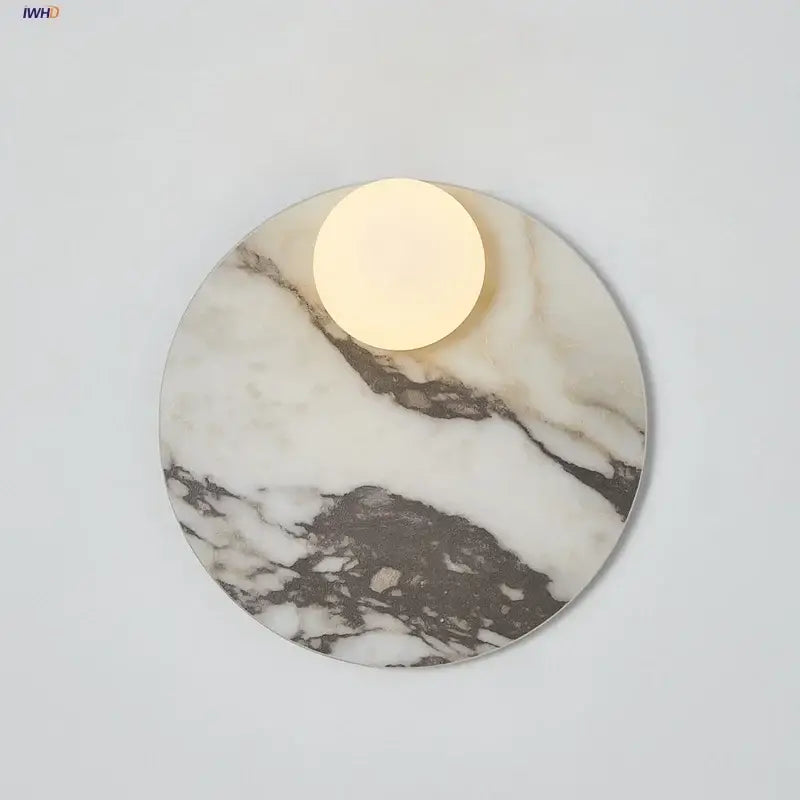 Modern marble glass globe led wall lamp bathroom mirror light
