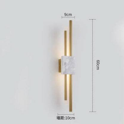 DecorBites™ Modern Marble Led  Wall Lamp For Living Room Bedroom Bathroom Loft Decor