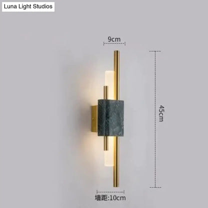DecorBites™ Modern Marble Led  Wall Lamp For Living Room Bedroom Bathroom Loft Decor