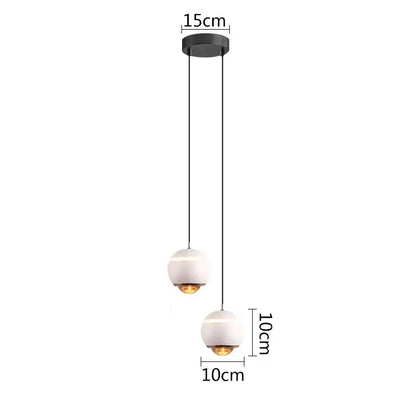 Modern matte ball pendant lights for bedroom and kitchen island