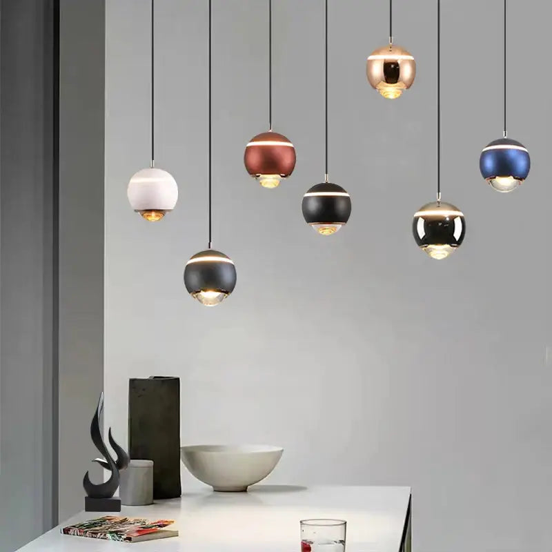 Modern matte ball pendant lights for bedroom and kitchen island
