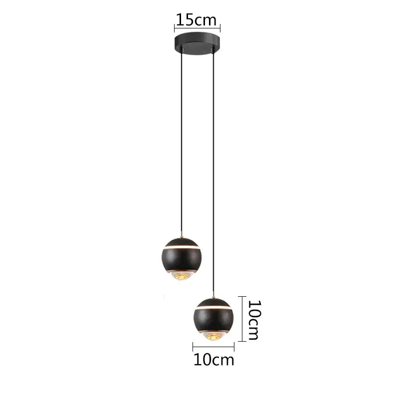 Modern matte ball pendant lights for bedroom and kitchen island