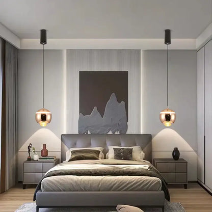 Modern matte ball pendant lights for bedroom and kitchen island