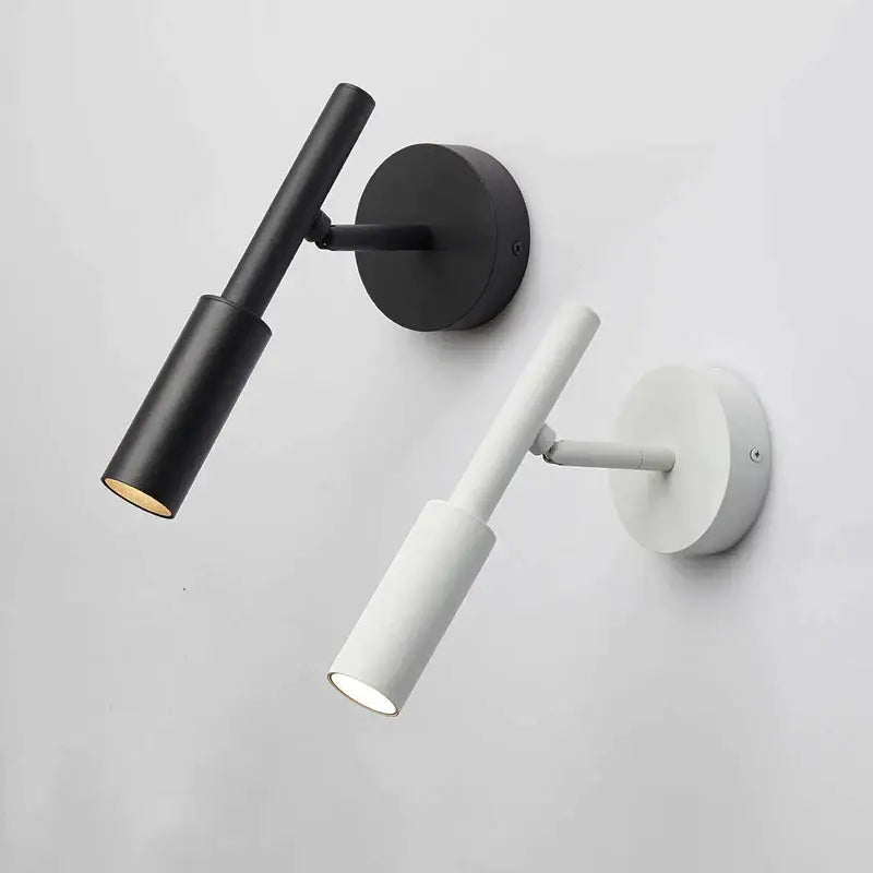 Modern matte black adjustable led wall lamp for bedroom reading