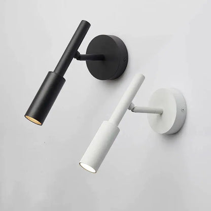 Modern matte black adjustable led wall lamp for bedroom reading