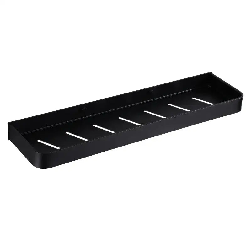 Modern matte black aluminum corner shelf bathroom storage holder