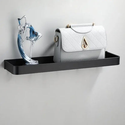 Modern matte black aluminum corner shelf bathroom storage holder