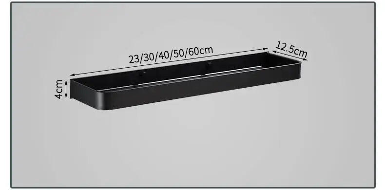 Modern matte black aluminum corner shelf bathroom storage holder
