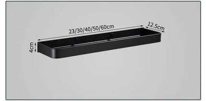 Modern matte black aluminum corner shelf bathroom storage holder